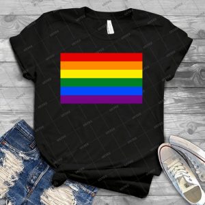 Rainbow Flag Gay Homosexual Lesbian 6 - Vintage Men's Shirt Tshirt For Women Classic Handmade Shirt Retro Graphic Tee