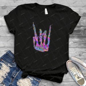 Rainbow Hand - Vintage Men's Shirt Tshirt For Women Classic Handmade Shirt Retro Graphic Tee