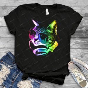Rainbow Music Cat - Best Unisex Trending Handmade T-shirt Gift Idea For Men T-shirt For Woman