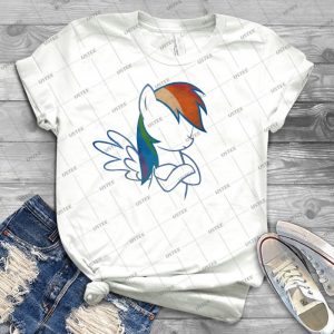 Rainbowdash- Not Amused Outline 56 - Best Unisex Trending Handmade T-shirt Gift Idea For Men T-shirt For Woman