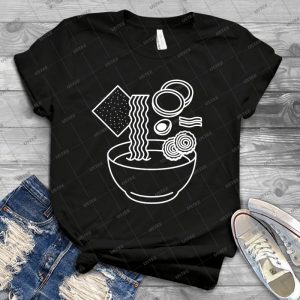 Ramen Line Drawings - Best Unisex Trending Handmade T-shirt Gift Idea For Men T-shirt For Woman