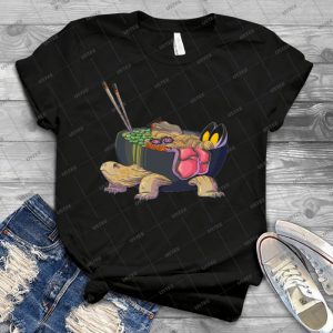 Ramen Tortoise  51 - Vintage Men's Shirt Tshirt For Women Classic Handmade Shirt Retro Graphic Tee
