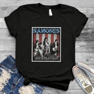 Ramones Hey Ho Let's Go America Flag Rock Band Legends Tee - Vintage Ramones Song Lyrics Band Shirt For Men Tee For Women Gift Idea Handmade Shirt