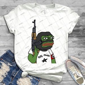 Rare Pepe Frog Pepe Power - Vintage Men's Shirt Tshirt For Women Classic Handmade Shirt Retro Graphic Tee