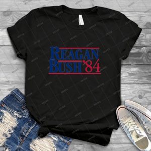 Reagan Bush 82 - Vintage Men's Shirt Tshirt For Women Classic Handmade Shirt Retro Graphic Tee