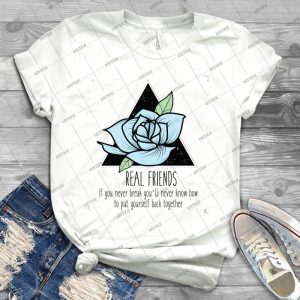 Real Friends Blue Rose---- 80 - Trending Shirt For Women Vintage Retro Tee For Men Kid's T-Shirt Handmade Shirt
