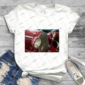 Red Alfa Romeo Vintage Car 24 - Trending Shirt For Women Vintage Retro Tee For Men Kid's T-Shirt Handmade Shirt