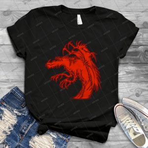 Red Bird Monster  86 - Vintage Men's Shirt Tshirt For Women Classic Handmade Shirt Retro Graphic Tee