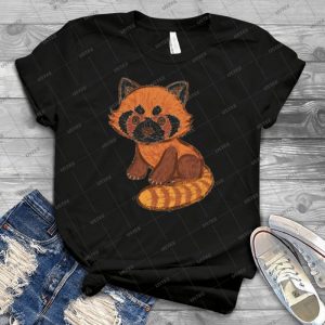 Red Panda 75 - Vintage Men's Shirt Tshirt For Women Classic Handmade Shirt Retro Graphic Tee