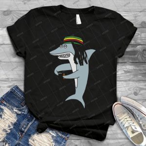Reggae Shark 45 - Vintage Men's Shirt Tshirt For Women Classic Handmade Shirt Retro Graphic Tee