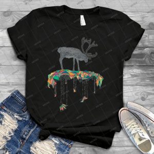Reindeer Colors 94 - Vintage Men's Shirt Tshirt For Women Classic Handmade Shirt Retro Graphic Tee