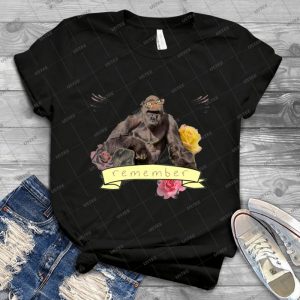 Remember Harambe 76 - Vintage Men's Shirt Tshirt For Women Classic Handmade Shirt Retro Graphic Tee