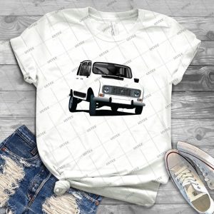Renault 4l Illustration, White - Best Unisex Trending Handmade T-shirt Gift Idea For Men T-shirt For Woman