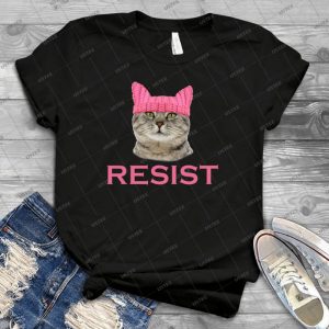 Resist Persist Pussy Cat Hat Women S March - Best Unisex Trending Handmade T-shirt Gift Idea For Men T-shirt For Woman