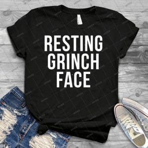Resting Grinch Face 81 - Vintage Men's Shirt Tshirt For Women Classic Handmade Shirt Retro Graphic Tee