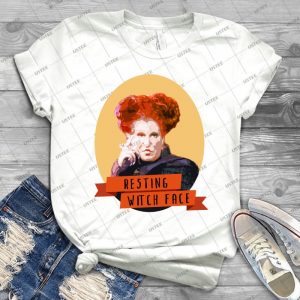 Resting Witch Face -Winifred Sanderson Hocus Pocus 33 - Trending Shirt For Women Vintage Retro Tee For Men Kid's T-Shirt Handmade Shirt