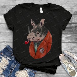 Rhino  T Shirt 27 - Vintage Men's Shirt Tshirt For Women Classic Handmade Shirt Retro Graphic Tee