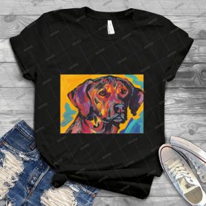 Rhodesian Ridgeback Bright Coloră© Pop Art De Chien 30 - Vintage Men's Shirt Tshirt For Women Classic Handmade Shirt Retro Graphic Tee