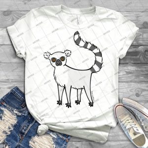 Ring Tailed Lemur 16 - Vintage Men's Shirt Tshirt For Women Classic Handmade Shirt Retro Graphic Tee