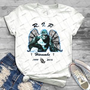 Rip Haramabe - Trending Shirt For Women Vintage Retro Tee For Men Kid's T-Shirt Handmade Shirt