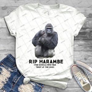 Rip Harambe- Black Text - Gift Idea Shirt For Men Tee For Women Classic Retro Vintage Graphic T-Shirt
