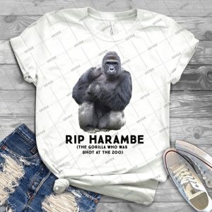 Rip Harambe- Black Text - Trending Shirt For Women Vintage Retro Tee For Men Kid's T-Shirt Handmade Shirt