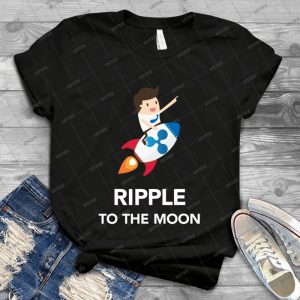 Ripple Coin To The Moon - Vintage Men's Shirt Tshirt For Women Classic Handmade Shirt Retro Graphic Tee
