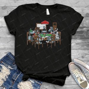 Robot Dogs Playing Poker 73 - Best Unisex Trending Handmade T-shirt Gift Idea For Men T-shirt For Woman