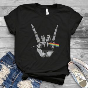 Rock N Roll Pink Floyd The Dark Side On The Moon - Cute Bones Rock Sign Wish You Were Here Handmade Shirt