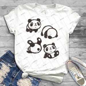 Rolling Panda 91 - Vintage Men's Shirt Tshirt For Women Classic Handmade Shirt Retro Graphic Tee