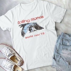 Rolling Stones World Tour 75 Shirt - The Rolling Stones Haweye World Tour 1975 Music Lovers Handmade Shirt