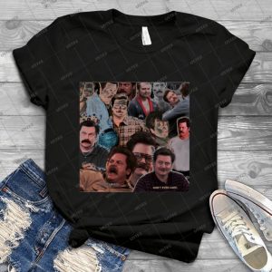 Ron Swanson - Parks And Rec 42 - Vintage Men's Shirt Tshirt For Women Classic Handmade Shirt Retro Graphic Tee