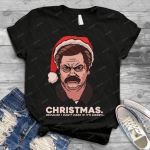 Ron Swanson Christmas - Vintage Men's Shirt Tshirt For Women Classic Handmade Shirt Retro Graphic Tee