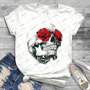 Rose Eye Skull 24 - Trending Shirt For Women Vintage Retro Tee For Men Kid's T-Shirt Handmade Shirt