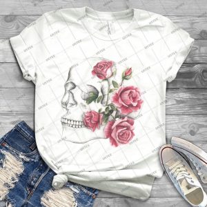 Rose Skull - Best Unisex Trending Handmade T-shirt Gift Idea For Men T-shirt For Woman