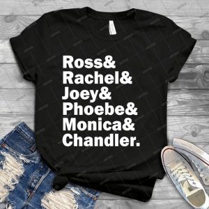 Ross, Rachel, Joey, Phoebe, Monica Y Chandler 33 - Vintage Men's Shirt Tshirt For Women Classic Handmade Shirt Retro Graphic Tee