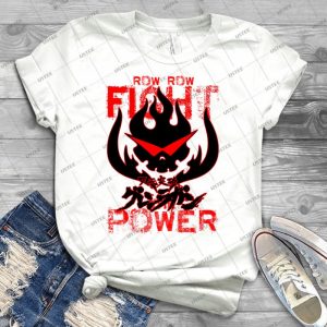 Row Row Fight The Power - Vintage Men's Shirt Tshirt For Women Classic Handmade Shirt Retro Graphic Tee