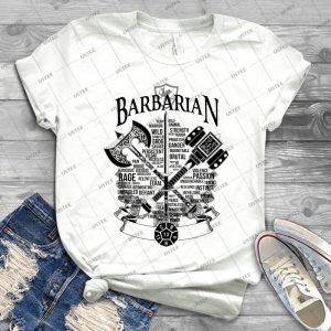 Rpg Class Series- Barbarian-Black Version - Gift Idea Shirt For Men Tee For Women Classic Retro Vintage Graphic T-Shirt