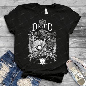 Rpg Class Series- Druid-White Version - Best Unisex Trending Handmade T-shirt Gift Idea For Men T-shirt For Woman