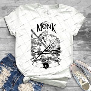 Rpg Class Series- Monk-Black Version - Gift Idea Shirt For Men Tee For Women Classic Retro Vintage Graphic T-Shirt