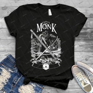 Rpg Class Series- Monk-White Version - Best Unisex Trending Handmade T-shirt Gift Idea For Men T-shirt For Woman