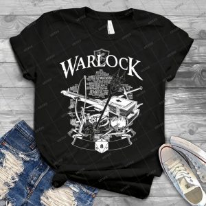 Rpg Class Series- Warlock-White Version - Best Unisex Trending Handmade T-shirt Gift Idea For Men T-shirt For Woman