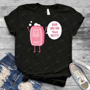 Rub Me On Your Butt  96 - Vintage Men's Shirt Tshirt For Women Classic Handmade Shirt Retro Graphic Tee