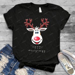 Rudolf-Happy Christmas - Best Unisex Trending Handmade T-shirt Gift Idea For Men T-shirt For Woman