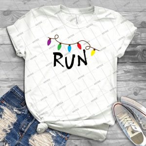 Run - Stranger Things - - Gift Idea Shirt For Men Tee For Women Classic Retro Vintage Graphic T-Shirt