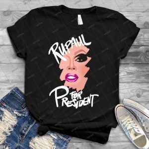 Rupaul For President- White Text 92 - Gift Idea Shirt For Men Tee For Women Classic Retro Vintage Graphic T-Shirt