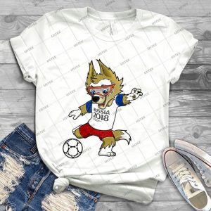 Russia 2018-Mascotte Soccer - Best Unisex Trending Handmade T-shirt Gift Idea For Men T-shirt For Woman