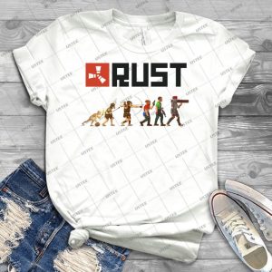 Rust Evolution 52 - Vintage Men's Shirt Tshirt For Women Classic Handmade Shirt Retro Graphic Tee