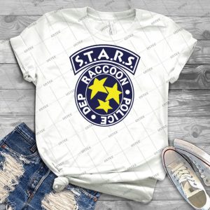 S-T-A-R-S- Badge - Resident Evil - 75 - Vintage Men's Shirt Tshirt For Women Classic Handmade Shirt Retro Graphic Tee