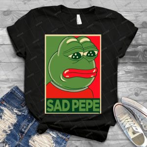 Sad Pepe - Vintage Men's Shirt Tshirt For Women Classic Handmade Shirt Retro Graphic Tee